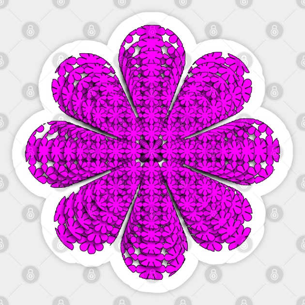 Flower Optical Illusion Sticker by Nuletto